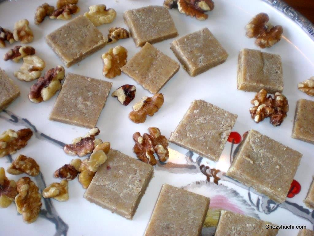 walnut barfi